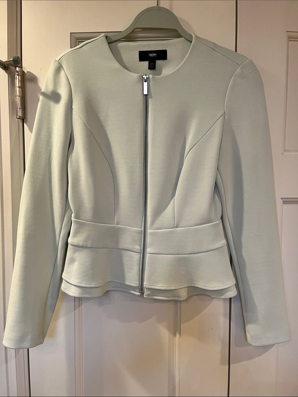 Mossimo Mint Green Peplum Zip Jacket